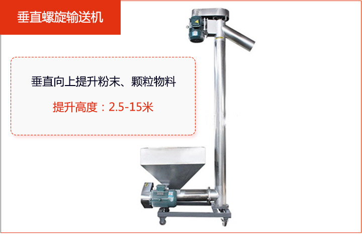 适合垂直或大倾角输送粉状、颗粒物料